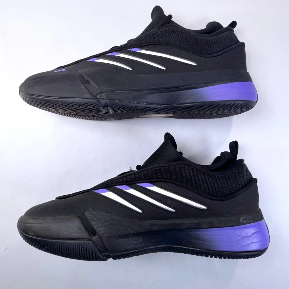 Adidas Dame 9 Basketball Shoe Mens 11.5 Black Purple JI1938 Damian Lillard Court